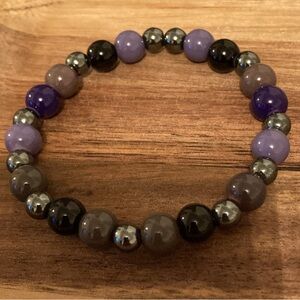 Handmade Purple Beaded Bracelet